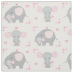 Elephant Pink Gray Safari Animal Nursery Baby Girl Fabric