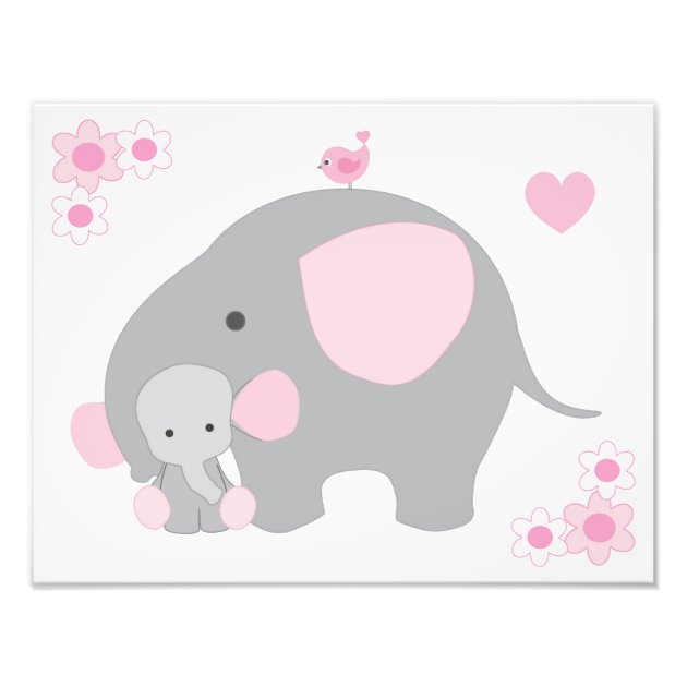 Pink and gray elephant 2025 nursery