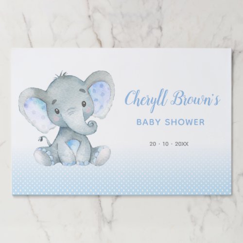 Elephant Placemats _ Boy Baby Shower Placemat