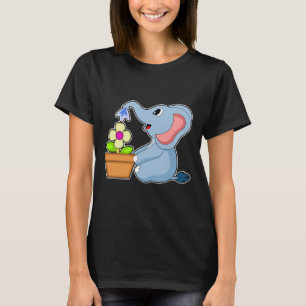 Elephant Plant pot Flower T-Shirt