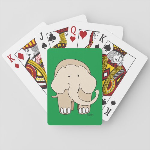Elephant Playing  Cards