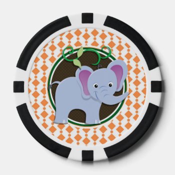 Elephant Poker Chips by doozydoodles at Zazzle