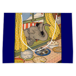 elephant poking his head through the window large gift bag