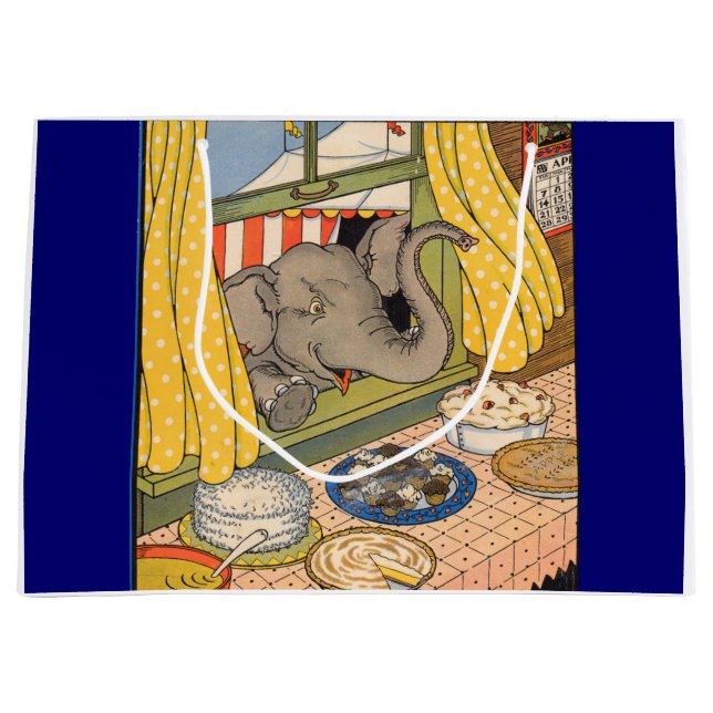 elephant poking his head through the window large gift bag (Front)