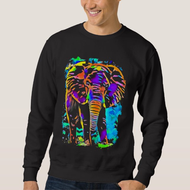 Elephant Pop Art Sweatshirt (Front)