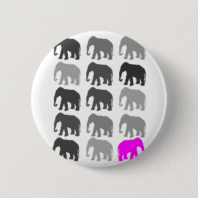 Elephant PopArt Gifts Button (Front)