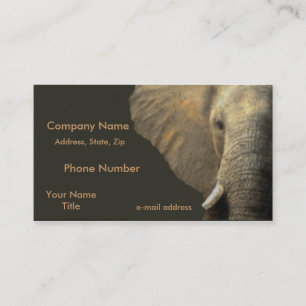 Elephant Portrait Business Card
