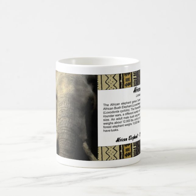 Elephant Portrait Coffee Mug (Center)