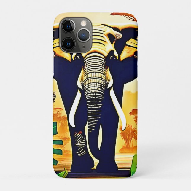 Elephant Portrait Jungle View Case-Mate iPhone Case (Back)