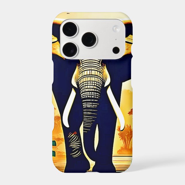 Elephant Portrait Jungle View Iphone Case (Back)