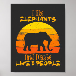 Elephant Poster, Cute Elephant Poster, Vintage Poster