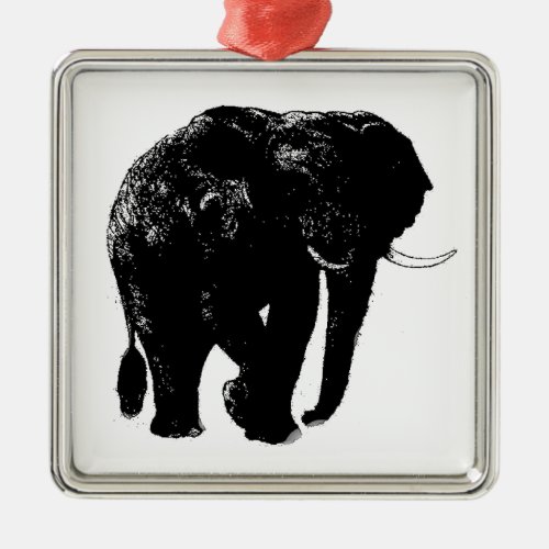 Elephant Premium Square Ceramic Ornament