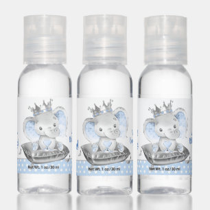 Elephant Prince Baby Shower Hand Sanitizer