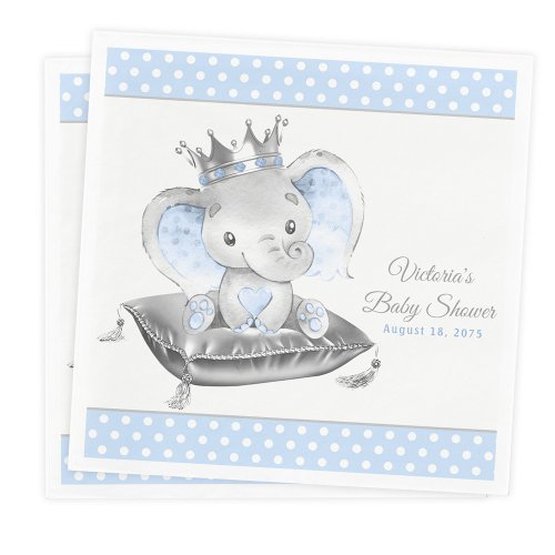 Elephant Prince Baby Shower Napkins