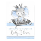 Elephant Prince Baby Shower Welcome Sign