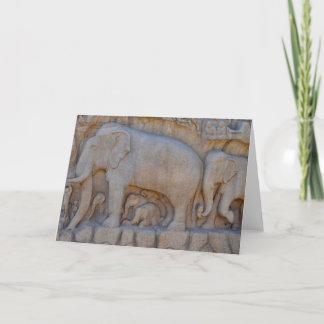 Elephant Procession, Southern India Card