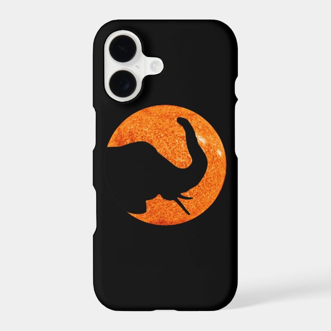 Elephant Profile Solar Eclipse Case-Mate iPhone Case (Back)