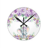 purple elephant nursery decor