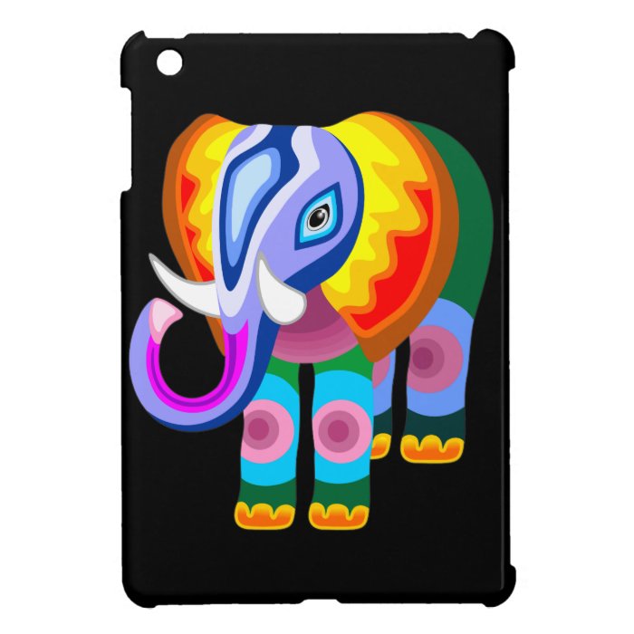 Elephant Rainbow Colors Patchwork iPad Mini Cover For The iPad Mini