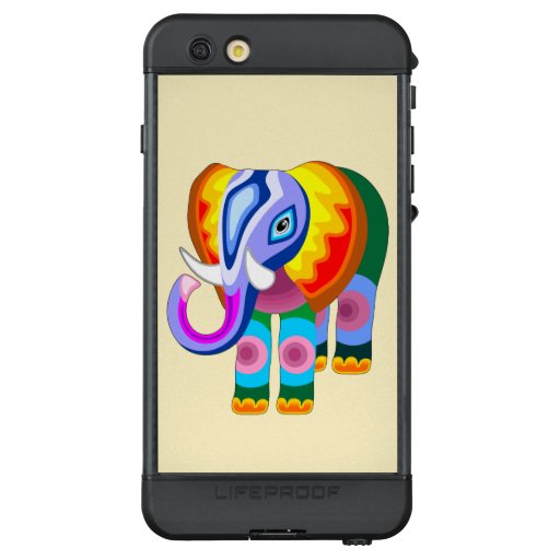 Elephant Rainbow Colors Patchwork LifeProof NÜÜD iPhone 6s Plus Case