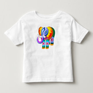 Elephant Rainbow Colors Patchwork toddler tee