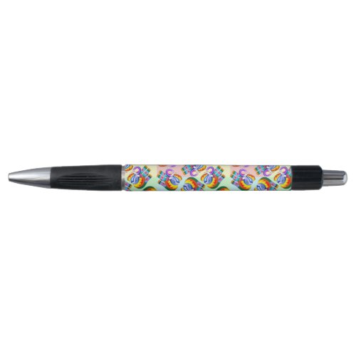 Elephant Rainbow Colours Patchwork Pen