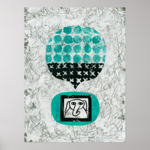 Elephant Remembering Poster Wall Art