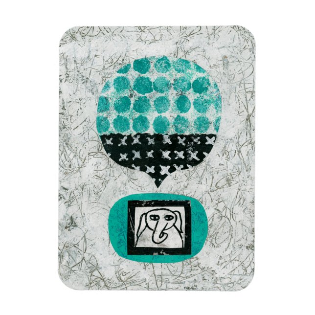 Elephant Remembering Refrigerator Magnet (Vertical)