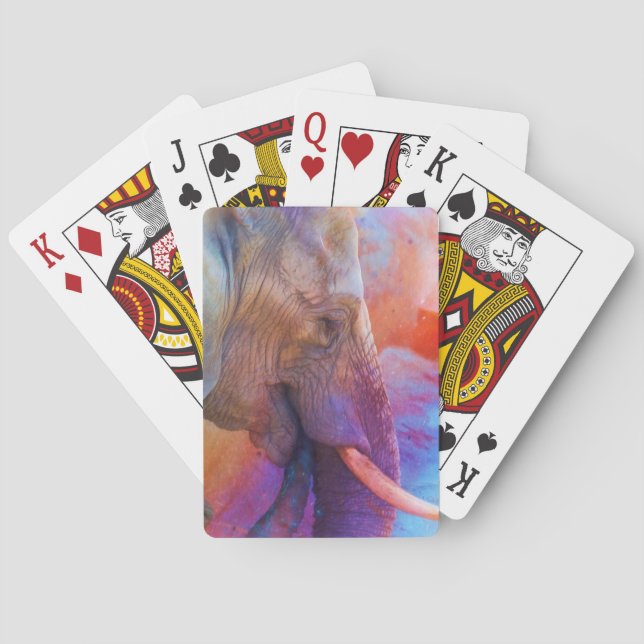 ELEPHANT REMEMBERING SACRED WATERS POKER CARDS (Back)