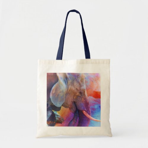 ELEPHANT REMEMBERING SACRED WATERS TOTE BAG