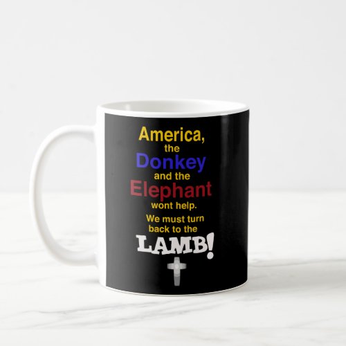 Elephant Republican And Donkey Democrat Lamb Chris Coffee Mug