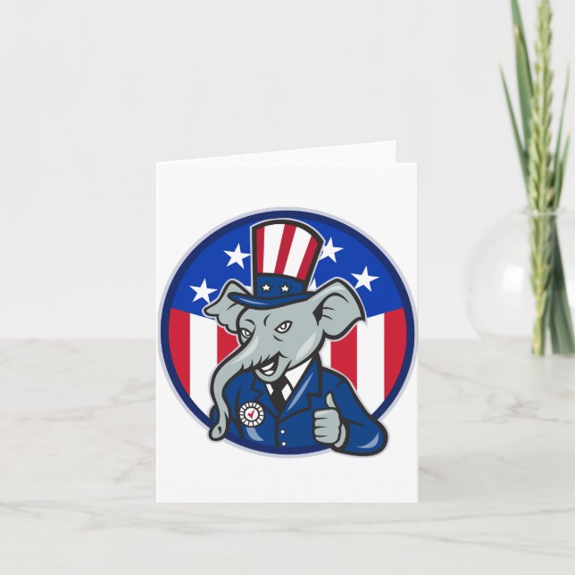 Elephant Republican Note Cards (Front)