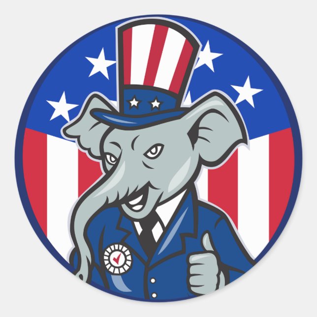 Elephant Republican Stickers (Front)