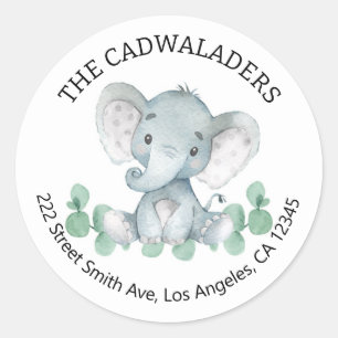 Elephant Return Address Labels