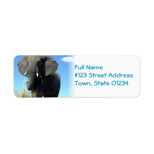 Elephant Return Address Mailing Label