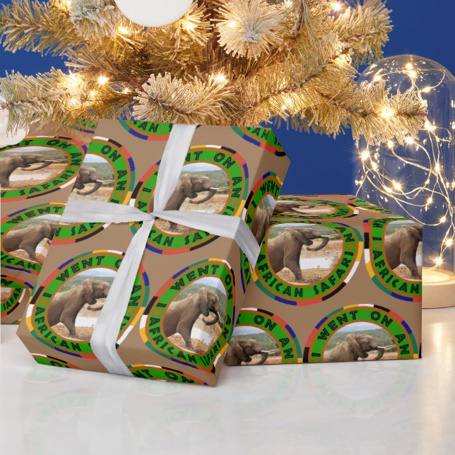 Elephant Rising African Safari Wrapping Paper (Holidays)