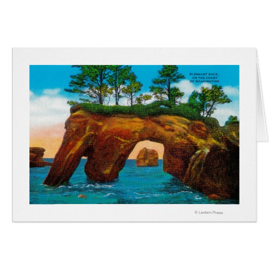 Elephant Rock on Washington Coast Cards (Front Horizontal)