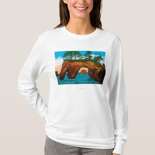 Elephant Rock on Washington Coast T-Shirt (Front)