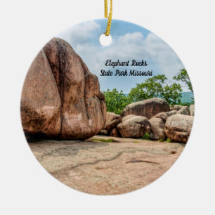 Elephant Rocks State Park Circle Ornament