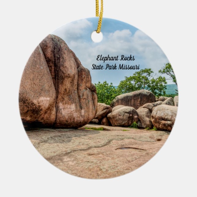 Elephant Rocks State Park Circle Ornament (Front)