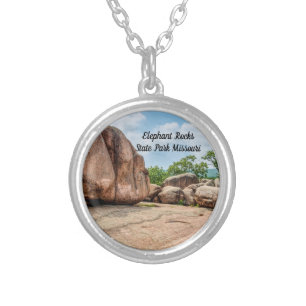 Elephant Rocks State Park Large Silver Necklace