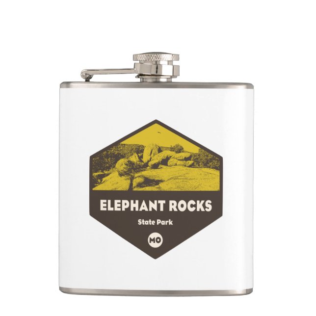 Elephant Rocks State Park Missouri Flask (Front)