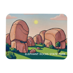 Elephant Rocks State Park Missouri Travel Magnet