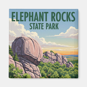 Elephant Rocks State Park Missouri Travel Magnet