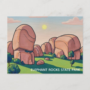 Elephant Rocks State Park Missouri Travel Postcard