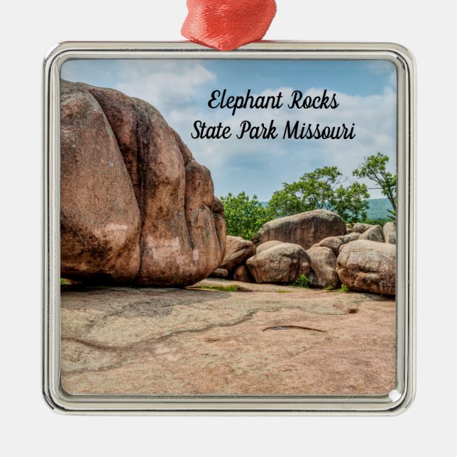 Elephant Rocks State Park Premium Square Ornament (Front)