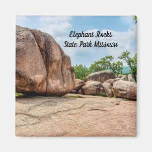Elephant Rocks State Park Square Magnet