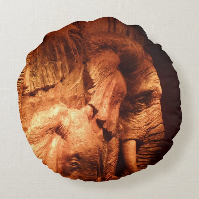 Elephant Round Pillow (Back)