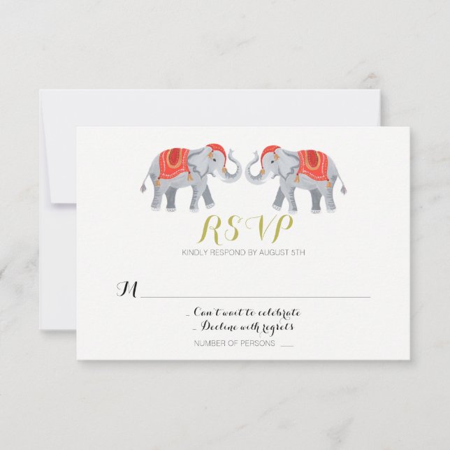 Elephant RSVP card (Front)