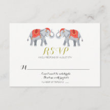 Elephant RSVP card